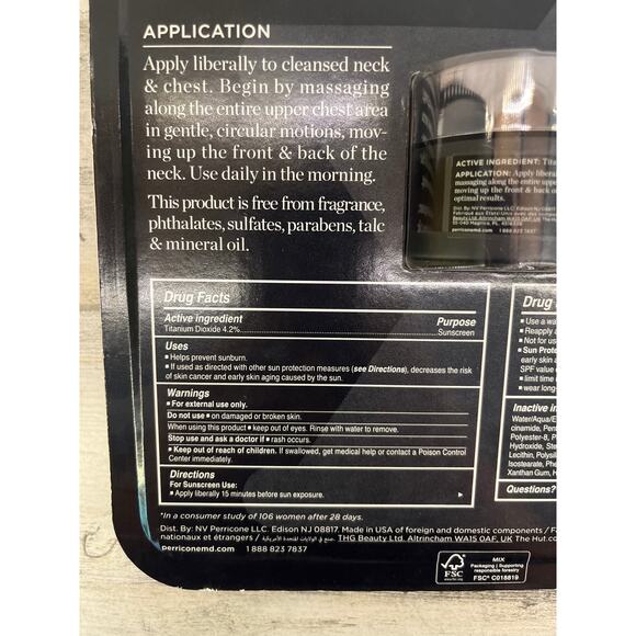 NEW Perricone MD Cold Plasma Plus + Neck & Chest Moisturizer Cream SPF 25 - Picture 3 of 7
